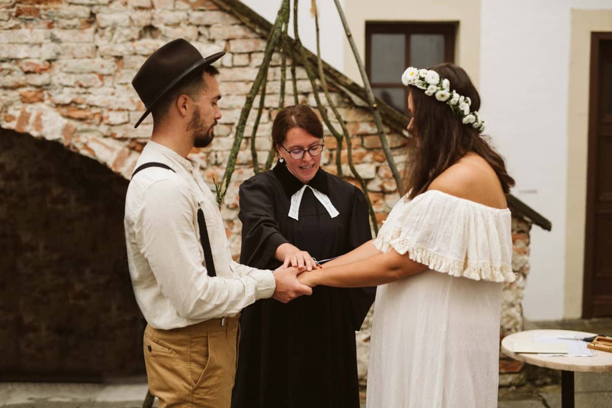 evangelický svatební obřad foto Simmer